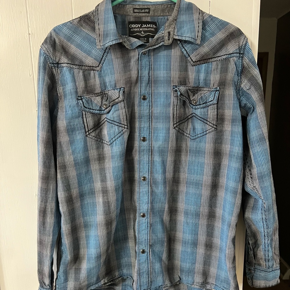 Cody James snap long-sleeve button-down